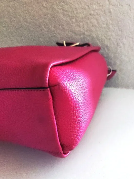 Kate Spade New York Fushia Leather Shoulder Bag Purse - Picture 11 of 14